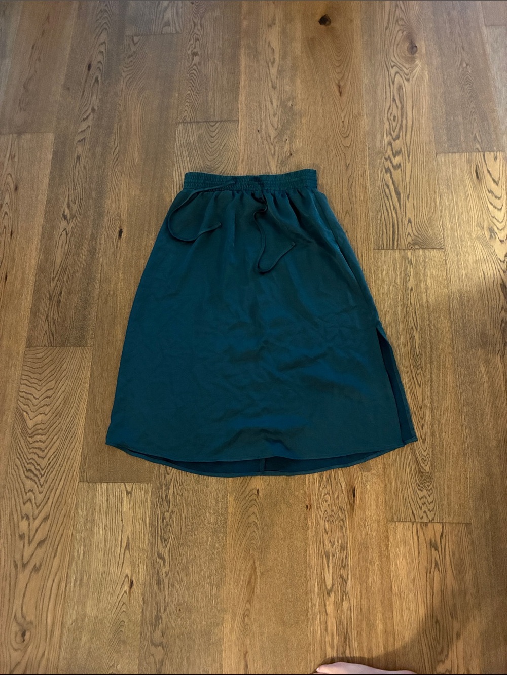 a new day Teal Midi Drawstring Skirt